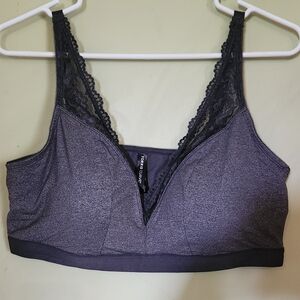 Torrid Gray Lace Trim Bralette Intimates